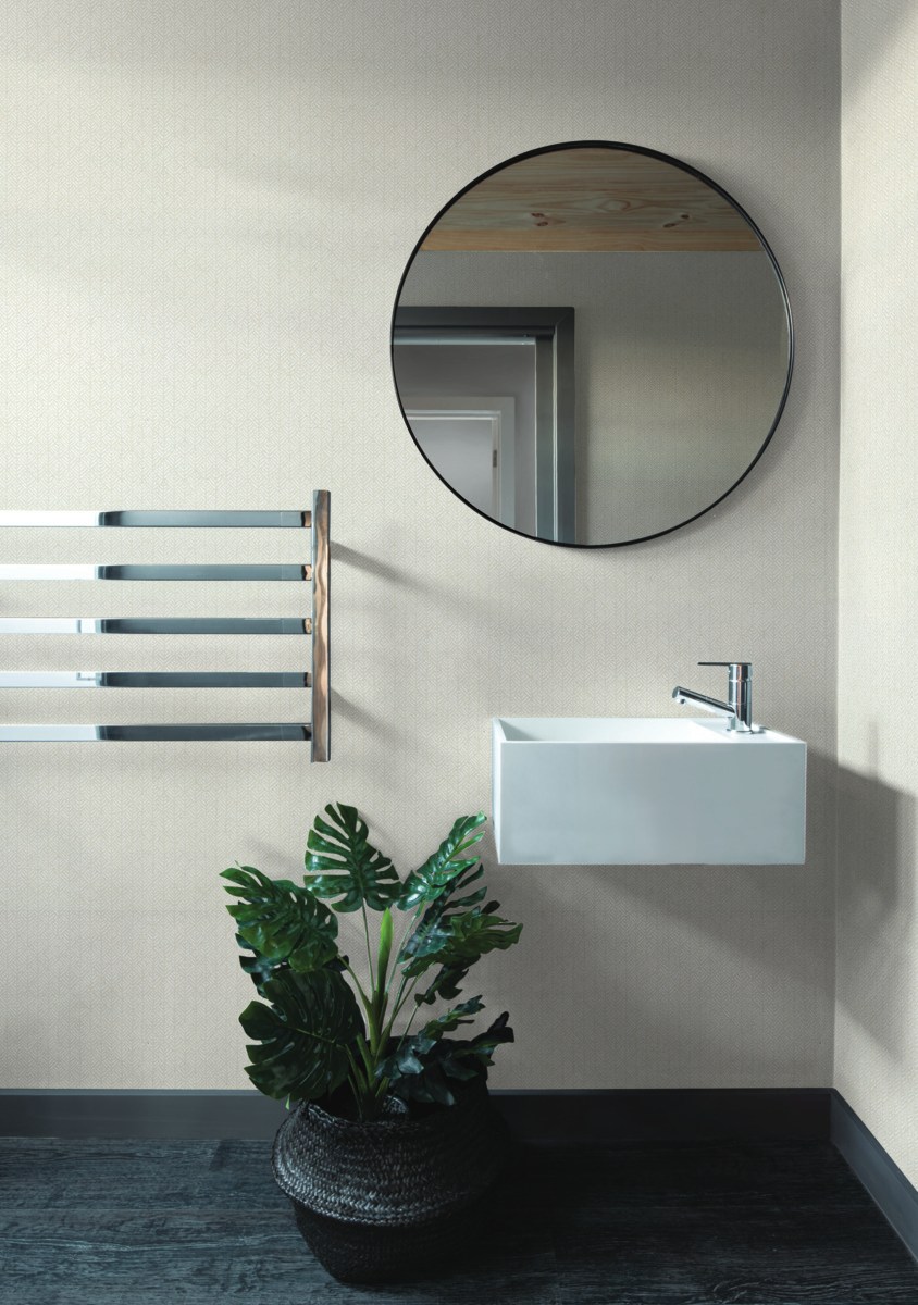 Обои Ronald Redding Handcrafted Naturals Woven Texture HC7580 фото в интерьере